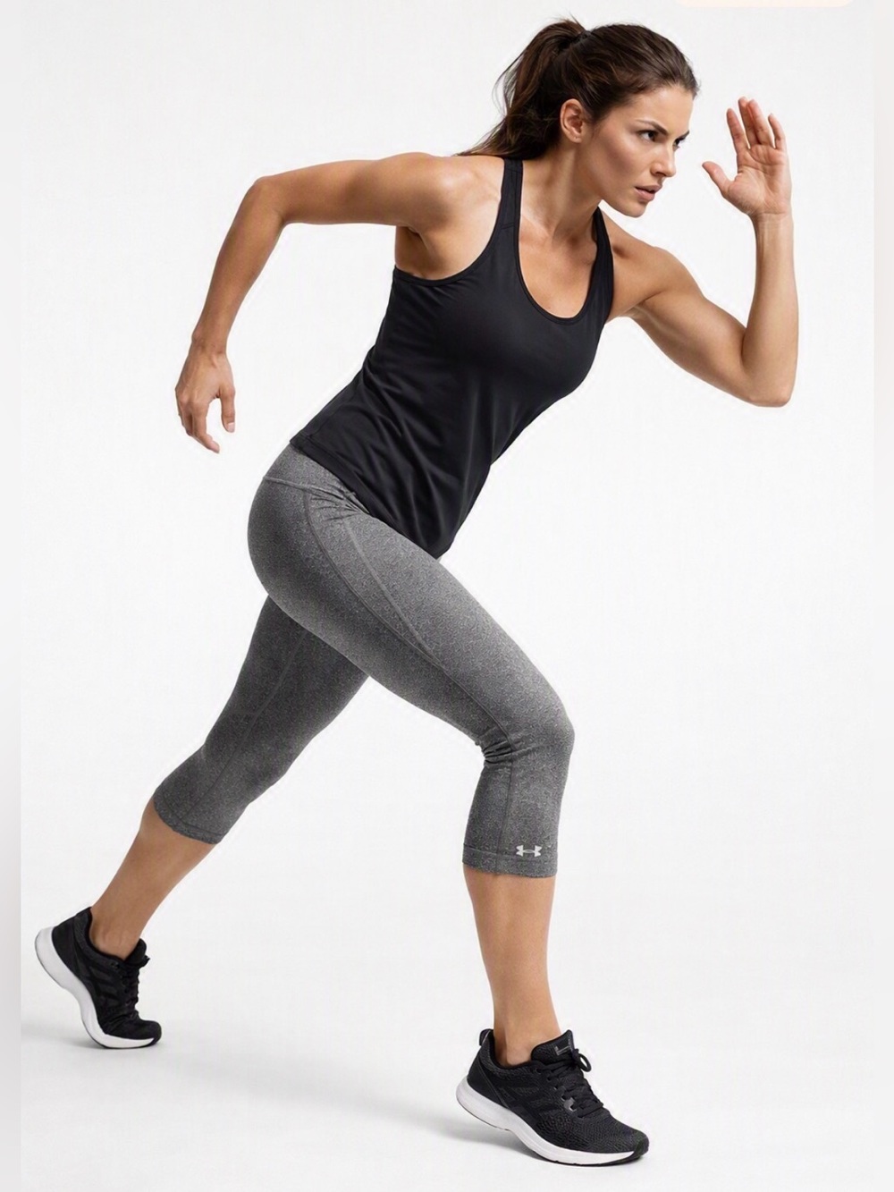 Under Armour Women’s Cropped Leggings in Grey Sz XS